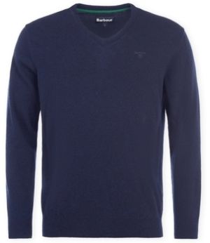 Svetre Barbour  Essential V-Neck Jumper - Navy