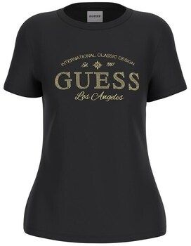 Tričká s krátkym rukávom Guess  V5YI13J1314JBLK