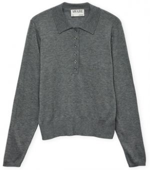 Polokošele s dlhým rukávom Aware  Noos Sikita Polo Shirt - Medium Grey Melange