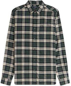 Košele s dlhým rukávom Fred Perry  Brushed Twill Tartan Shirt Court Green