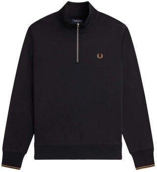 Mikiny Fred Perry  Half Zip Sweatshirt Black Shaded Stone