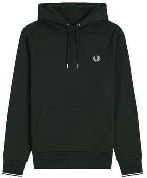 Mikiny Fred Perry  Tipped Hoodie Night Green/Snow White