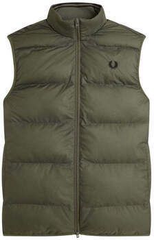 Vesty bez rukávov/Cardigany Fred Perry  Insulated Padded Gilet Laurel Wreath Green