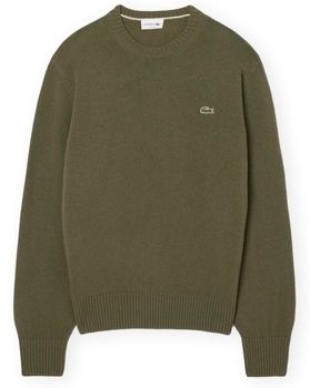 Svetre Lacoste  Wool Crewneck Sweater - Khaki