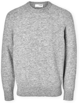 Svetre Selected  Noos Rai Knit - Light Grey Melange