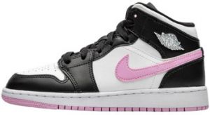 Členkové tenisky Nike  1 Mid White Black Light Arctic Pink