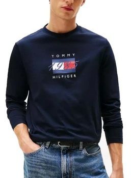 Mikiny Tommy Hilfiger  LINEAR FLAG GRAPHIC LS T