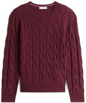 Svetre Tommy Hilfiger  SOFT WOOL CABLE C-NK LS