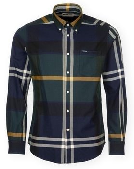 Košele s dlhým rukávom Barbour  Dunoon Shirt - Seaweed Tartan