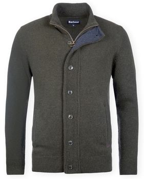 Vesty bez rukávov/Cardigany Barbour  Essential Elbow-Patch Cardigan - Seaweed