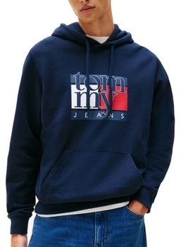 Mikiny Tommy Jeans  TJM REG RWB FLAG HOODIE