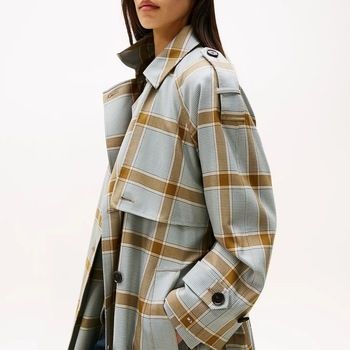 Kabáty Tommy Hilfiger  LIGHT WOOL CHECK RLX TRE