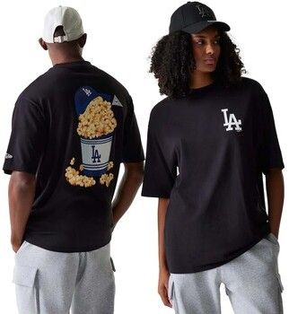 Tričká s krátkym rukávom New-Era  Mlb Food Grphc Os Tee Losdod Blk