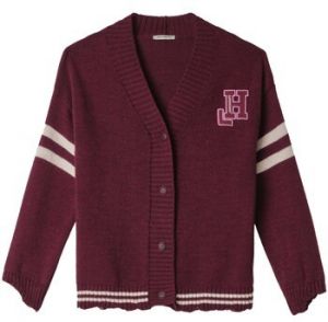 Vesty bez rukávov/Cardigany Hinnominate  Cardigan Con Rotture, Righe E Patch College