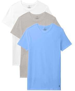 Polokošele s krátkym rukávom Calvin Klein Jeans  3 Pack Cotton T-Shirts White/Blue/Grey
