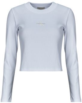 Tričká s dlhým rukávom Calvin Klein Jeans  A- LS MONOGRAM BABY TEE