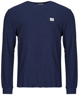 Tričká s dlhým rukávom Calvin Klein Jeans  LS WAFFLE BADGE CREWNK TEE