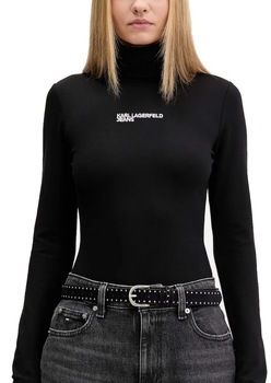 Svetre Karl Lagerfeld  KLJ FITTED ROLL NECK TOP