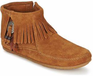 Polokozačky Minnetonka  CONCHO FEATHER SIDE ZIP BOOT