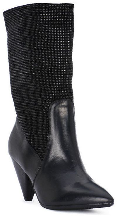 Polokozačky Juice Shoes  TEVERE NERO STRASS NERI