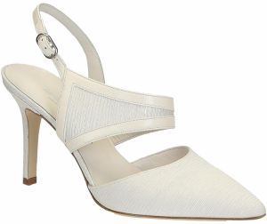 Lodičky Leonardo Shoes  S2712 PLISSE AVORIO CAPRETTO SETA T 2960 F