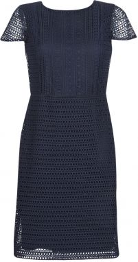 Krátke šaty Lauren Ralph Lauren  NAVY SHORT SLEEVE DAY DRESS