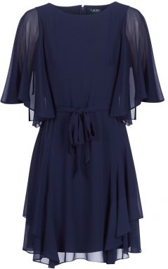 Krátke šaty Lauren Ralph Lauren  NAVY-3/4 SLEEVE-DAY DRESS