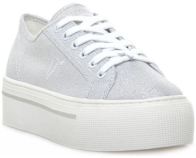 Módne tenisky Windsor Smith  RUBY CANVAS METALLIC TREAD SILVER