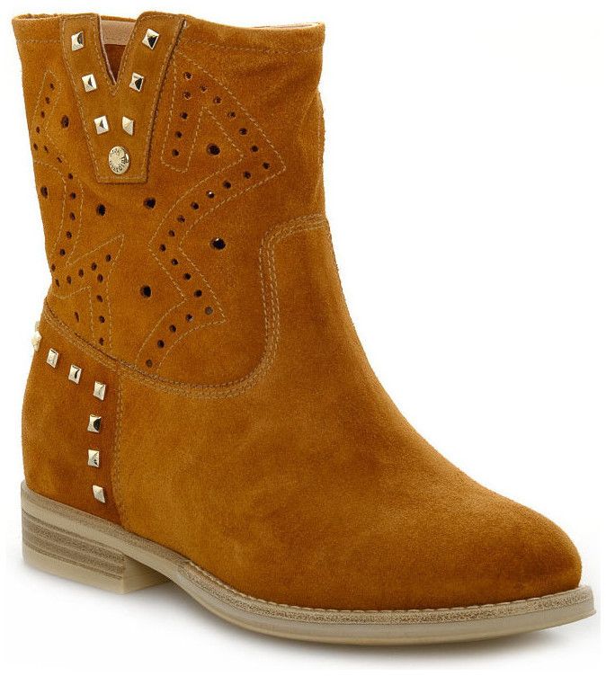 Polokozačky NeroGiardini  326 VELOUR TABACCO