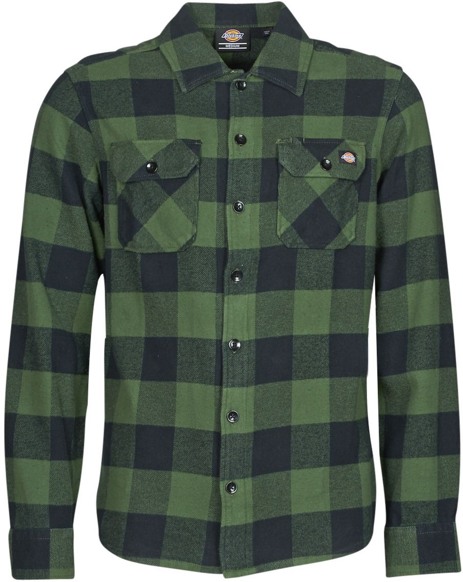 Košele s dlhým rukávom Dickies  NEW SACRAMENTO SHIRT PINE GREEN