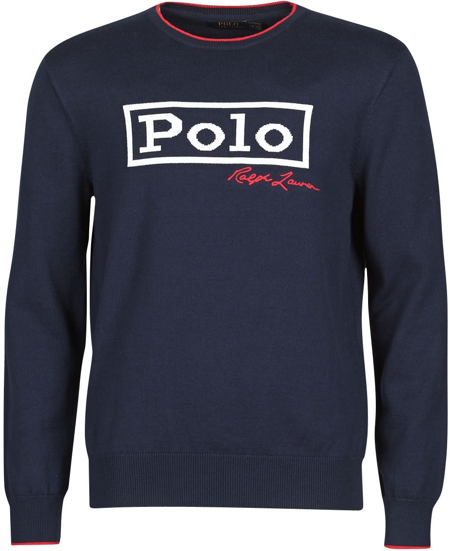 Svetre Polo Ralph Lauren  PULL COL ROND AVEC LOGO SIGNATURE POLO RALPH LAUREN DETAILS DE C