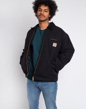 Carhartt WIP OG Detroit Jacket Black / Black aged canvas