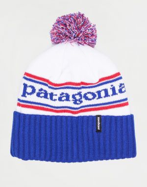 Patagonia Powder Town Beanie Park Stripe: Viking Blue
