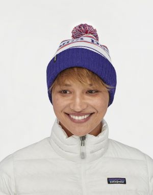 Patagonia Powder Town Beanie Park Stripe: Viking Blue galéria