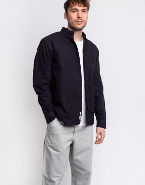 Carhartt WIP L/S Bolton Shirt Dark Navy garment dyed
