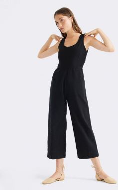 Thinking MU Black Rafflesia Jumpsuit BLACK