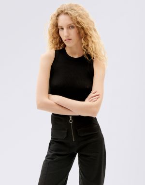 Thinking MU Black Juliette Top BLACK