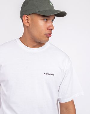 Carhartt WIP S/S Script Embroidery T-Shirt White / Black