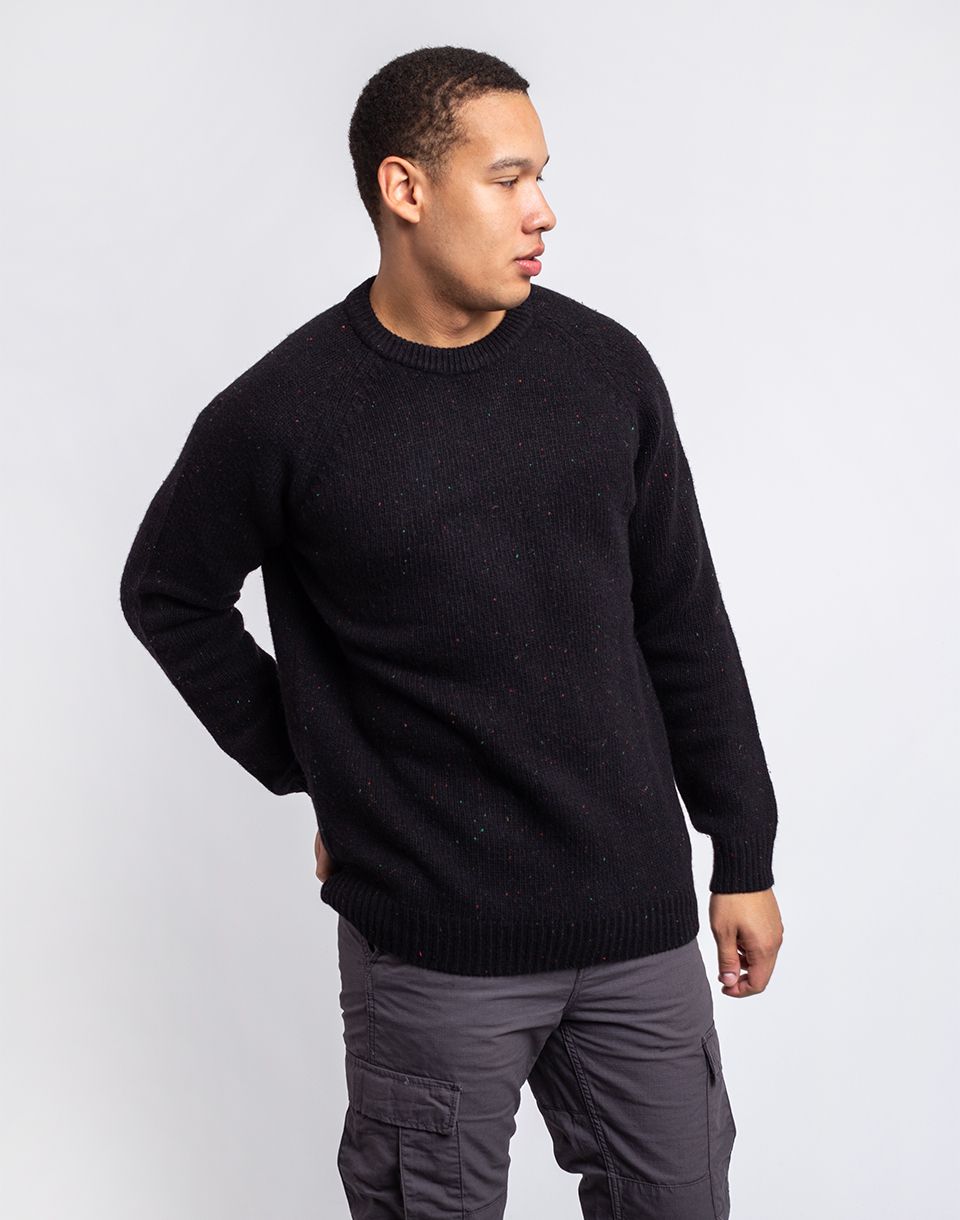 Carhartt WIP Anglistic Sweater Speckled Black