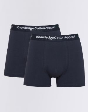 Knowledge Cotton 2-Pack Underwear 1001 Total Eclipse