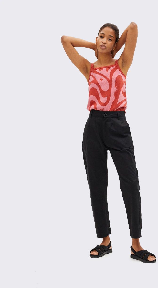 Thinking MU Black Rina Light Pants BLACK