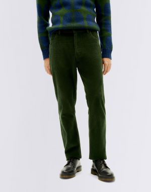 Thinking MU Bottle Green Corduroy Five Pockets Pants GREEN