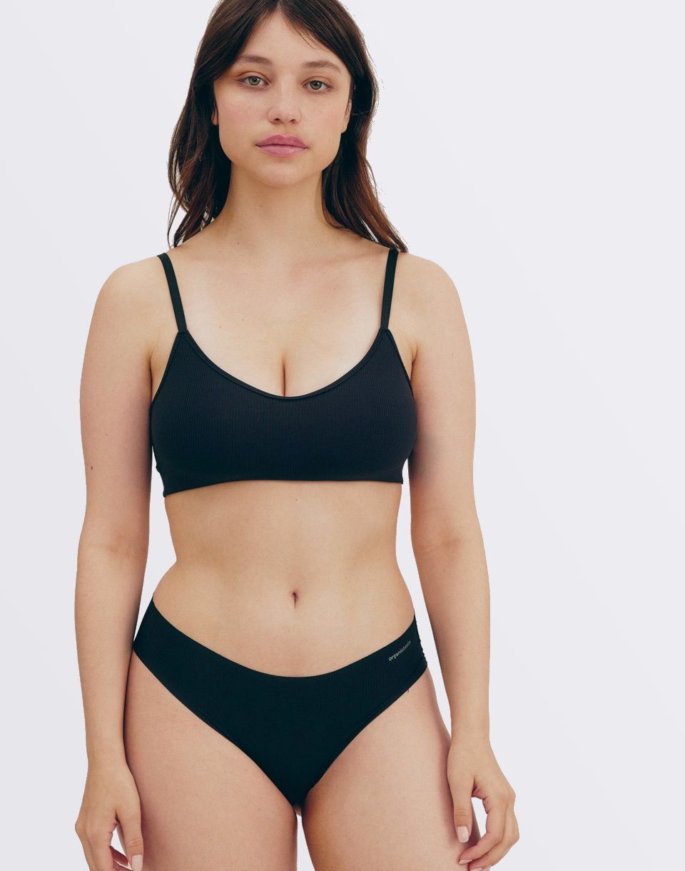 Organic Basics Naked Rib Brief Black