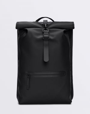 Rains Rolltop Rucksack 01 Black