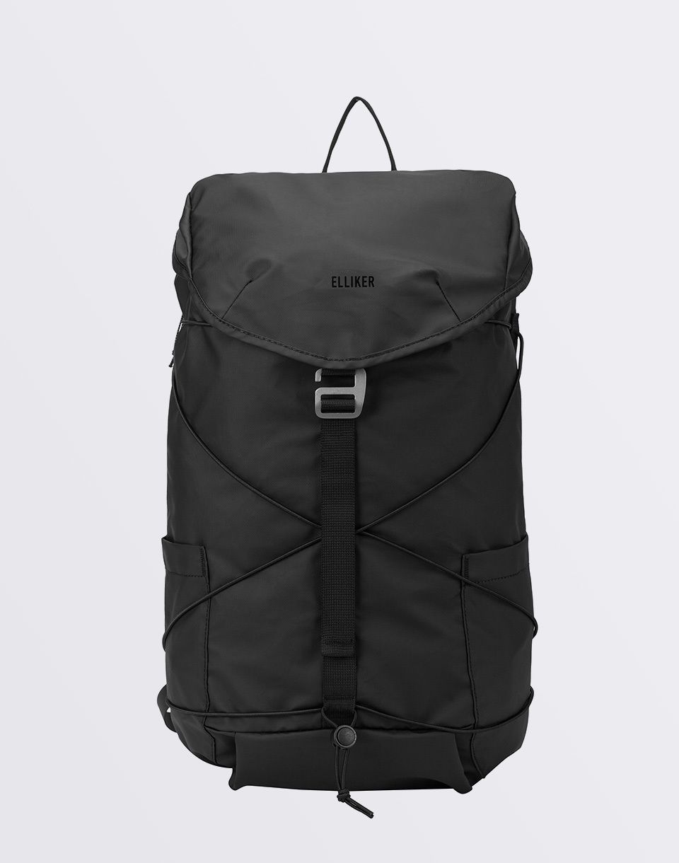 Elliker Wharfe Flap Over Backpack 22L BLACK