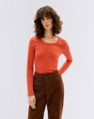 Thinking MU Pumpkin Trash Casilda L/S Top PUMPKIN