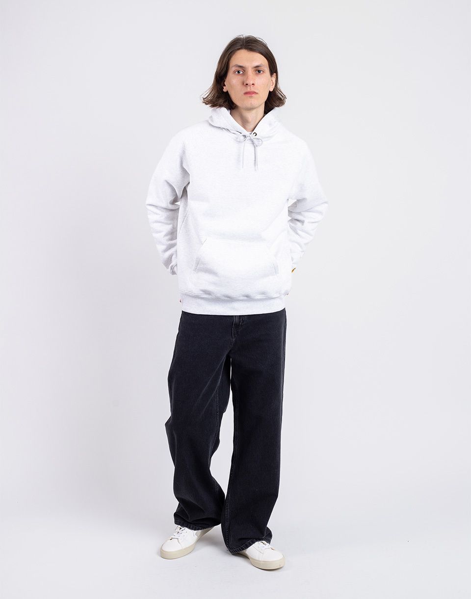 Carhartt WIP Hooded Chase Sweat Ash Heather/Gold