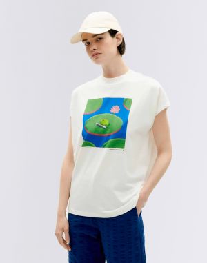 Thinking MU Frog Volta T-Shirt SNOW WHITE