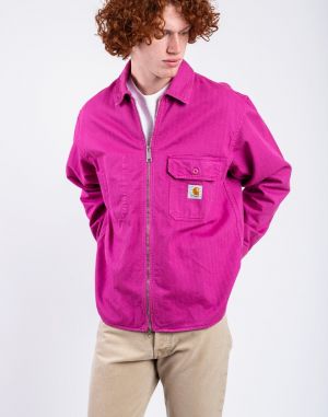 Carhartt WIP Rainer Shirt Jac Magenta garment dyed