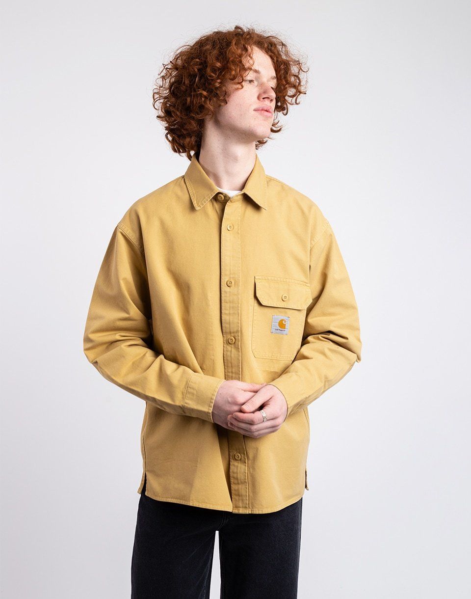 Carhartt WIP Reno Shirt Jac Bourbon garment dyed